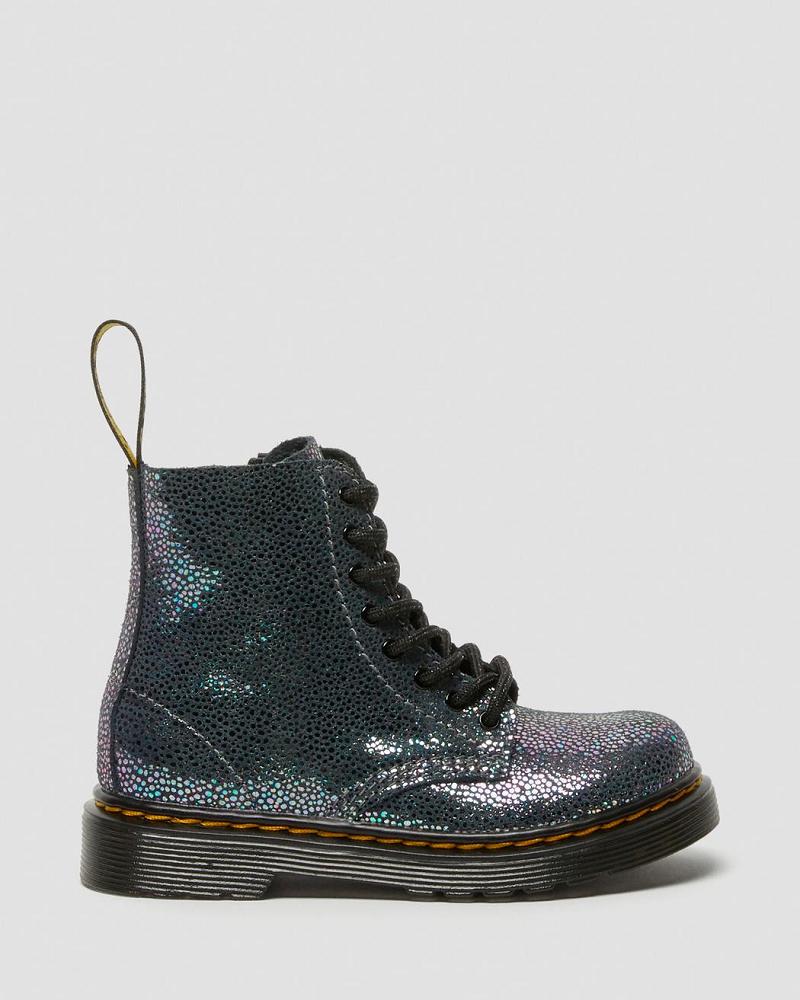 Metal Kids' Dr Martens Toddler 1460 Pascal Iridescent Lace Up Boots | CA 698JPQ